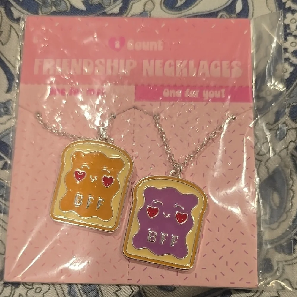 ❤️10/$13 New Peanut Butter Jelly Friendship Necklaces Valentines Day